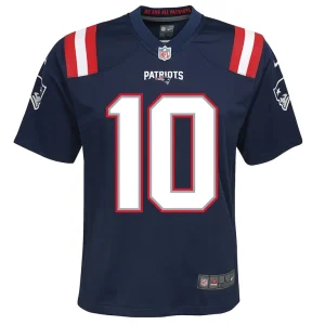 Mac jones new england patriots nike youth game jersey Navy Yth M