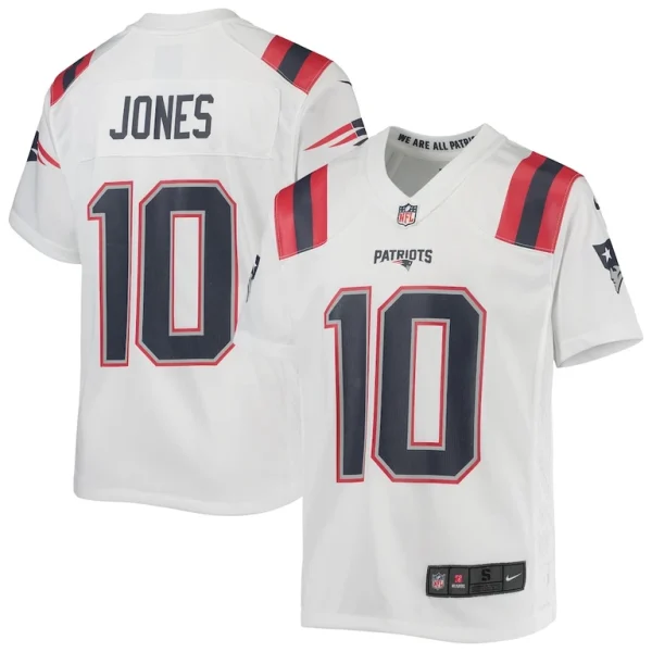Mac jones new england patriots nike youth game jersey White