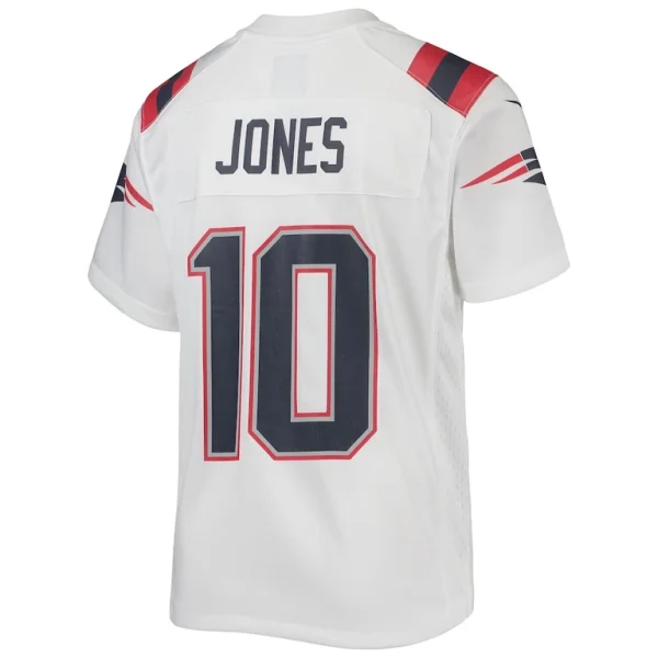 Mac jones new england patriots nike youth game jersey White Yth L