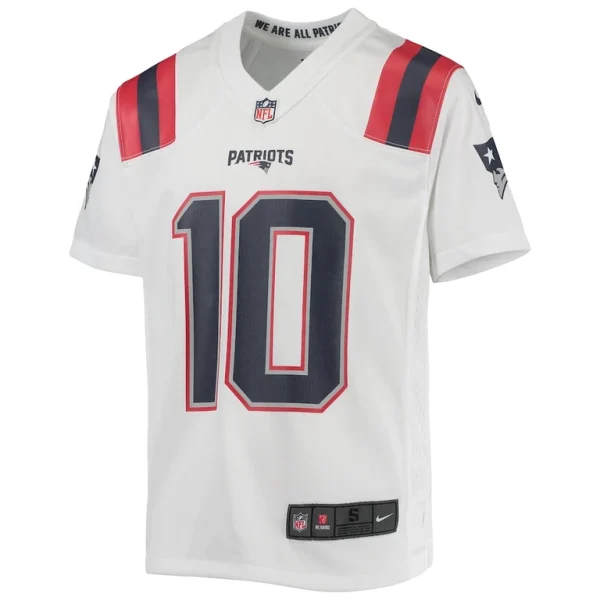 Mac jones new england patriots nike youth game jersey White Yth M