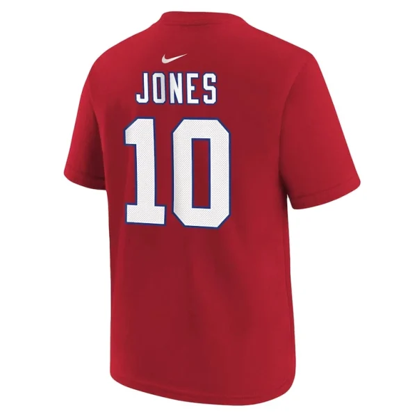 Mac jones new england patriots nike youth player name number t shirt Red Yth L