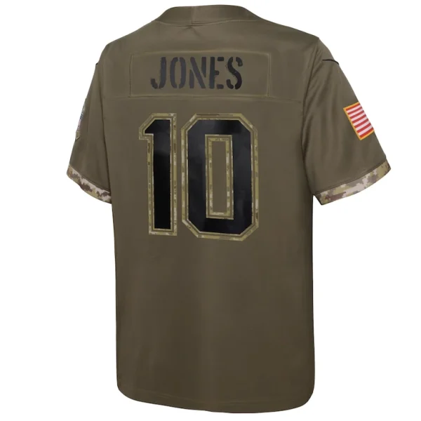 Mac jones new england patriots nike youth salute to service player limited jersey Olive Yth L