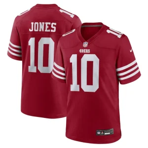 Mac jones san francisco 49ers nike team game jersey Scarlet