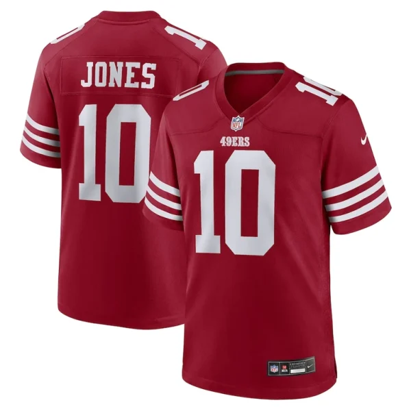 Mac jones san francisco 49ers nike team game jersey Scarlet