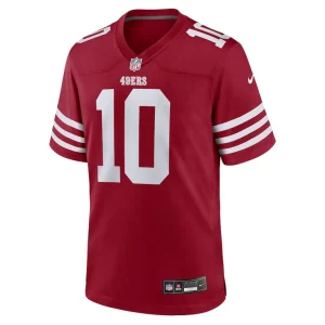 Mac jones san francisco 49ers nike team game jersey Scarlet M