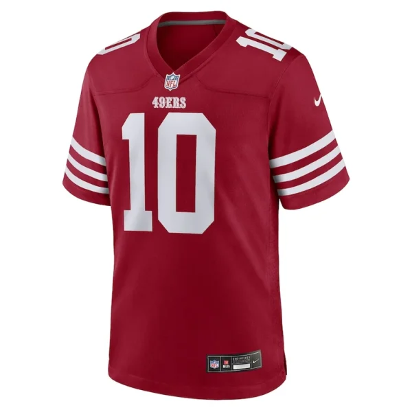 Mac jones san francisco 49ers nike team game jersey Scarlet M