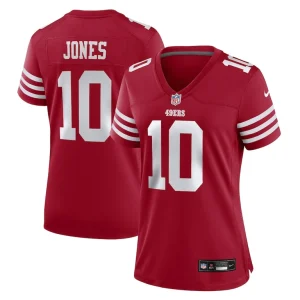 Mac jones san francisco 49ers nike womens team game jersey Scarlet