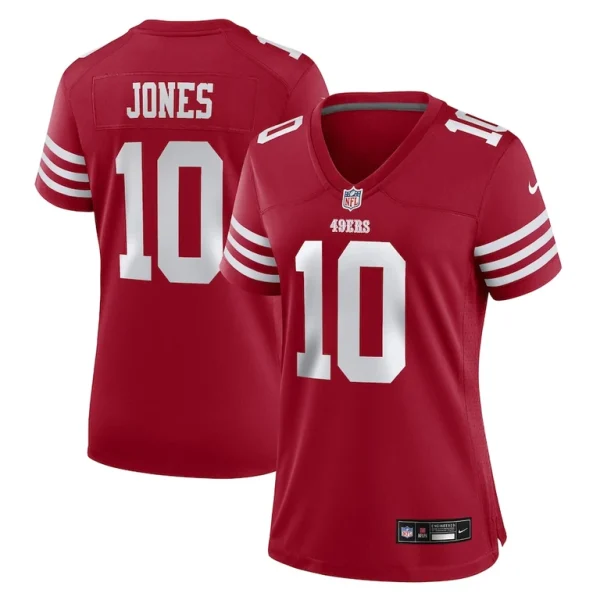 Mac jones san francisco 49ers nike womens team game jersey Scarlet