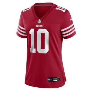 Mac jones san francisco 49ers nike womens team game jersey Scarlet M