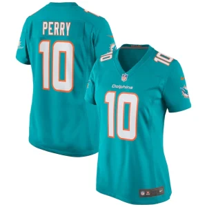 Malcolm perry miami dolphins nike womens game jersey Aqua
