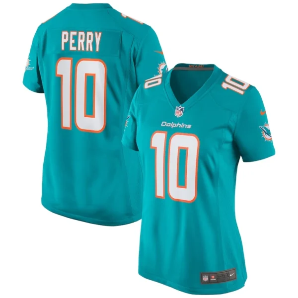 Malcolm perry miami dolphins nike womens game jersey Aqua