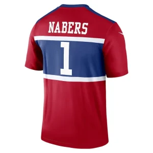 Malik nabers new york giants nike alternate legend player performance top Red L