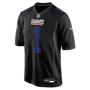 Malik nabers new york giants nike fashion jersey Carbon black M