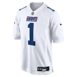 Malik nabers new york giants nike fashion jersey Tundra white M