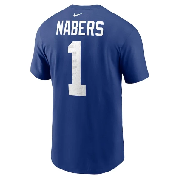 Malik nabers new york giants nike name number t shirt Royal L