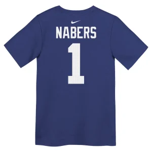 Malik nabers new york giants nike preschool name number t shirt Royal 7