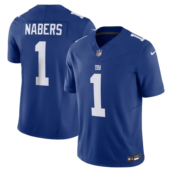 Malik nabers new york giants nike vapor f.u.s.e. limited jersey Royal