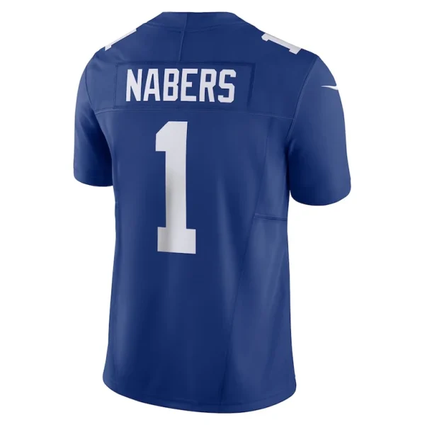 Malik nabers new york giants nike vapor f.u.s.e. limited jersey Royal L