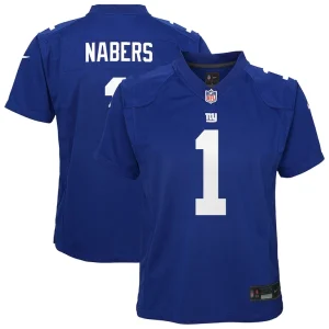 Malik nabers new york giants nike youth game jersey Royal