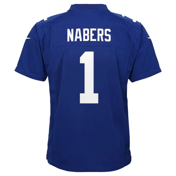 Malik nabers new york giants nike youth game jersey Royal Yth L