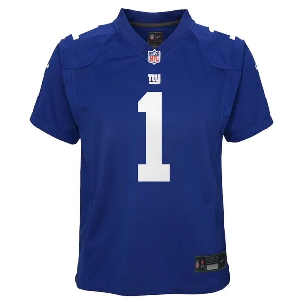 Malik nabers new york giants nike youth game jersey Royal Yth M