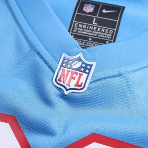 Malik willis tennessee titans nike oilers throwback alternate game player jersey Light blue XL