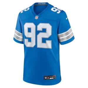 Marcus davenport detroit lions nike team game jersey Blue M