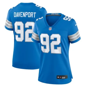 Marcus davenport detroit lions nike womens team game jersey Blue