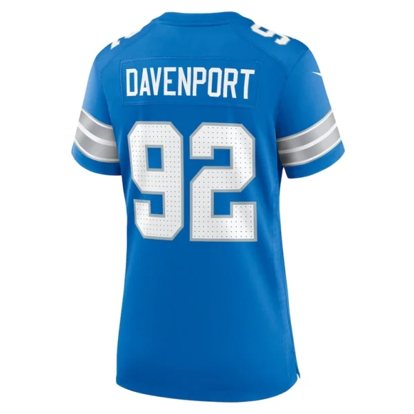 Marcus davenport detroit lions nike womens team game jersey Blue L