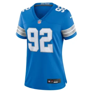 Marcus davenport detroit lions nike womens team game jersey Blue M