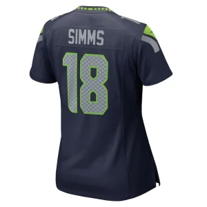 Marcus simms seattle seahawks nike womens game jersey College navy L
