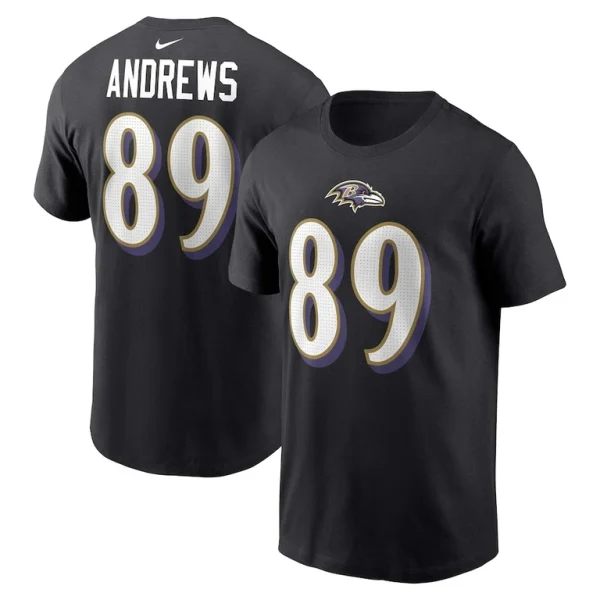Mark andrews baltimore ravens nike player name number t shirt Black