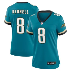 Mark brunell jacksonville jaguars nike womens prowler throwback retired player game jersey Teal
