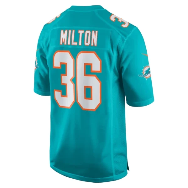 Mark milton miami dolphins nike game jersey Aqua L
