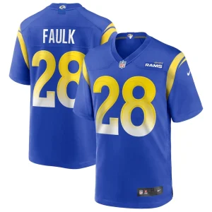 Marshall faulk los angeles rams nike game retired player jersey Royal