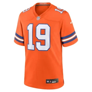 Marvin mims jr denver broncos nike mile high collection 1977 throwback player game jersey Orange M