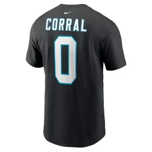 Matt corral carolina panthers nike player name number t shirt Black L