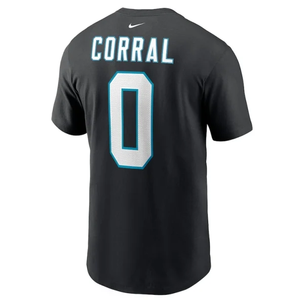 Matt corral carolina panthers nike player name number t shirt Black L