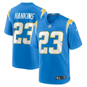 Matt hankins los angeles chargers nike team game jersey Powder blue