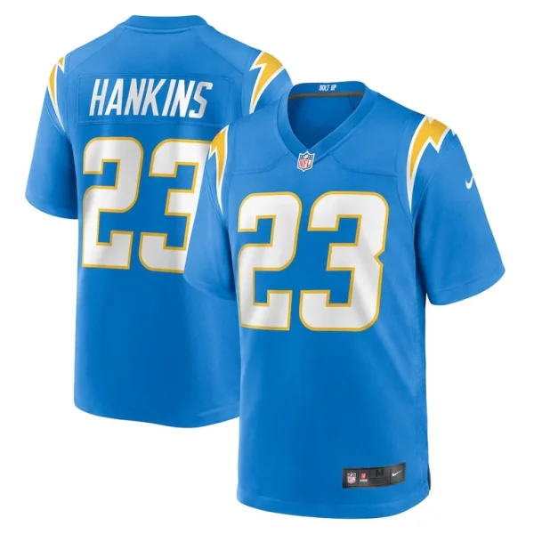 Matt hankins los angeles chargers nike team game jersey Powder blue