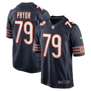 Matt pryor chicago bears nike game jersey Navy