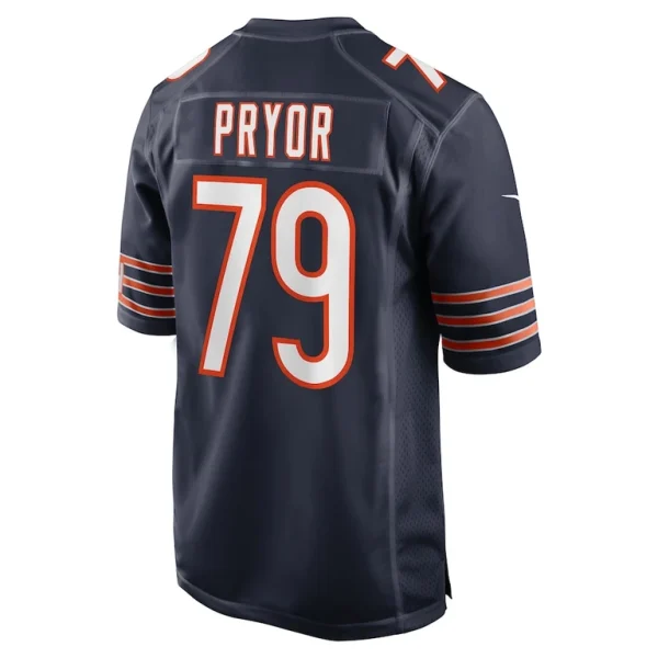 Matt pryor chicago bears nike game jersey Navy L