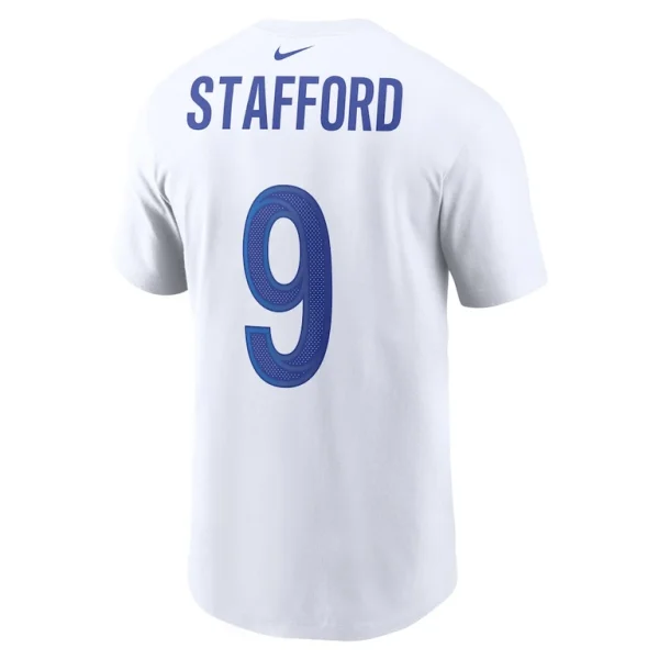 Matthew stafford los angeles rams nike name number t shirt White L