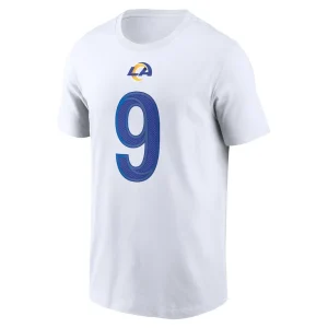 Matthew stafford los angeles rams nike name number t shirt White M