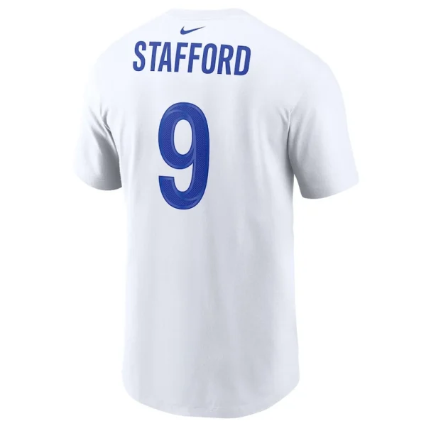 Matthew stafford los angeles rams nike super bowl lvi bound name number t shirt White L