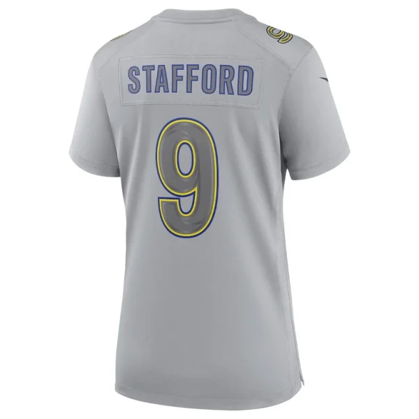 Matthew stafford los angeles rams nike womens atmosphere fashion game jersey Gray L