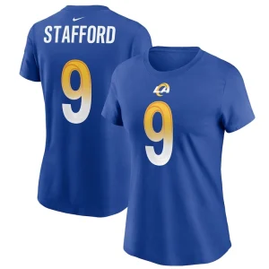 Matthew stafford los angeles rams nike womens name number t shirt Royal