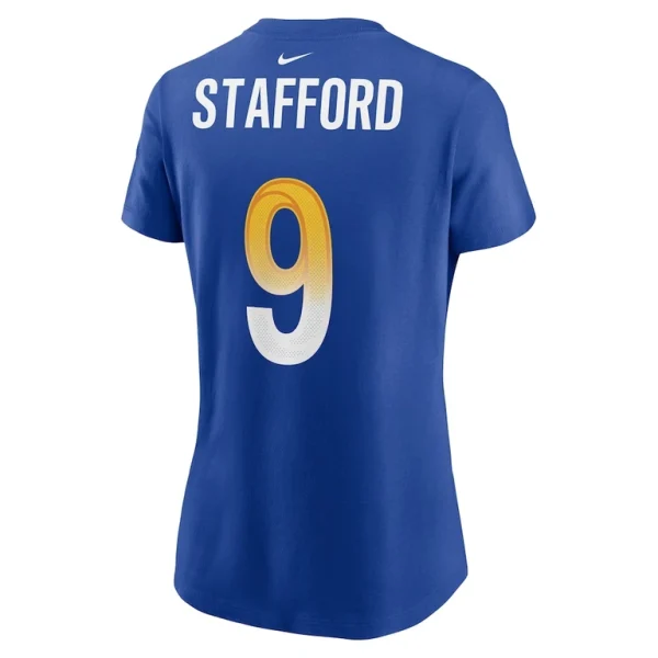 Matthew stafford los angeles rams nike womens name number t shirt Royal L