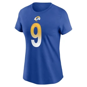Matthew stafford los angeles rams nike womens name number t shirt Royal M