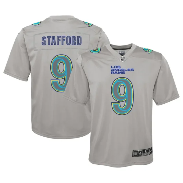 Matthew stafford los angeles rams nike youth atmosphere game jersey Gray